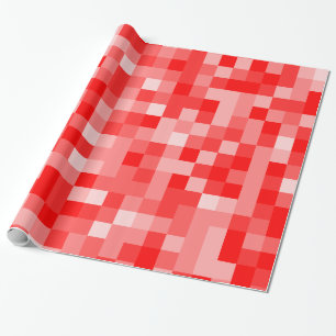 Papier Cadeau Pixels rouges