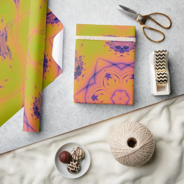 Papier Cadeau Plage Coucher de soleil Dégradé Mandela (Artisanat)