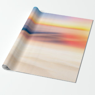 Papier Cadeau Plage de coucher de soleil tropical de Blur avec s