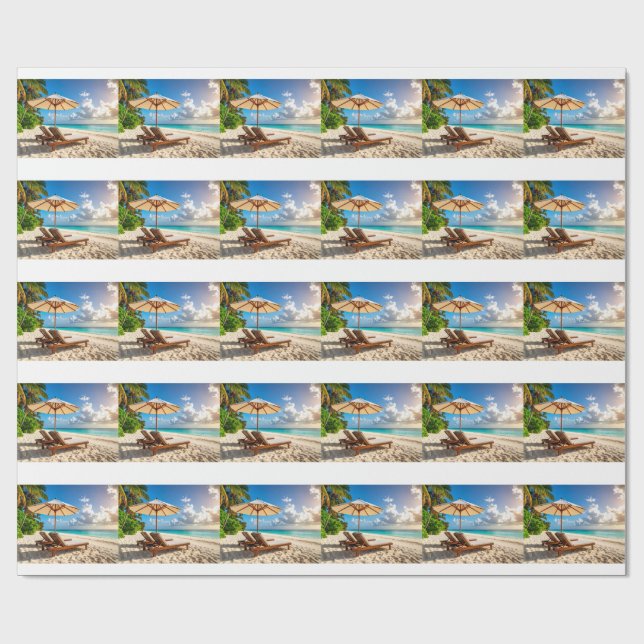 Papier Cadeau Plage incroyable (Plat)