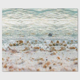 Papier Cadeau Plage océanique aux galets