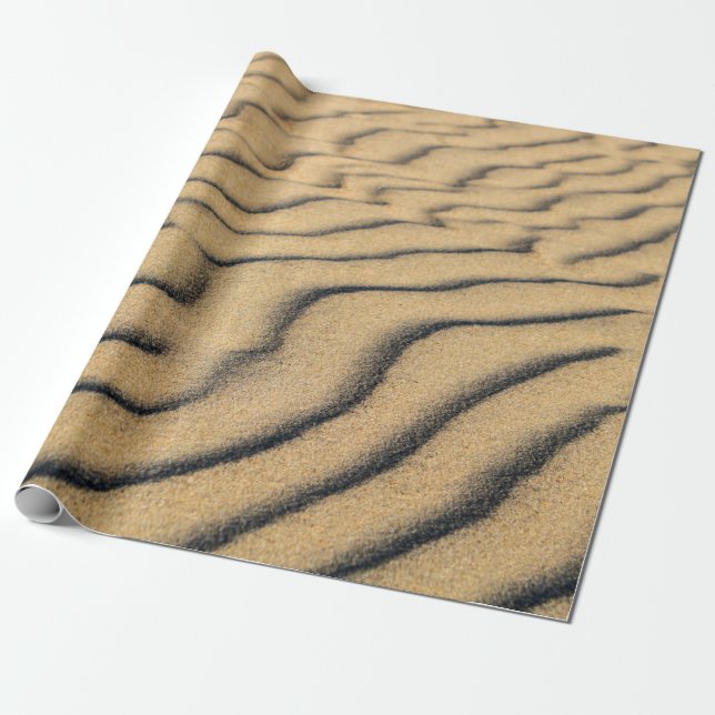 Papier Cadeau Plage sable vagues sable dunes sable (Déroulé)
