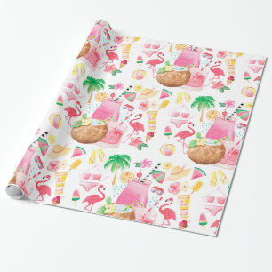 Papier Cadeau Plage tropicale estivale