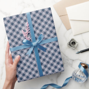 Papier Cadeau Plaid bleu toutes les occasions