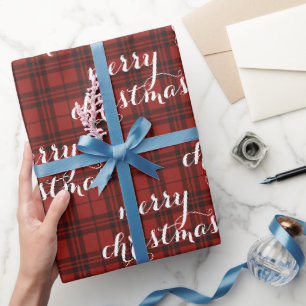 Papier Cadeau Plaid Classique Joyeux Noël Festif -