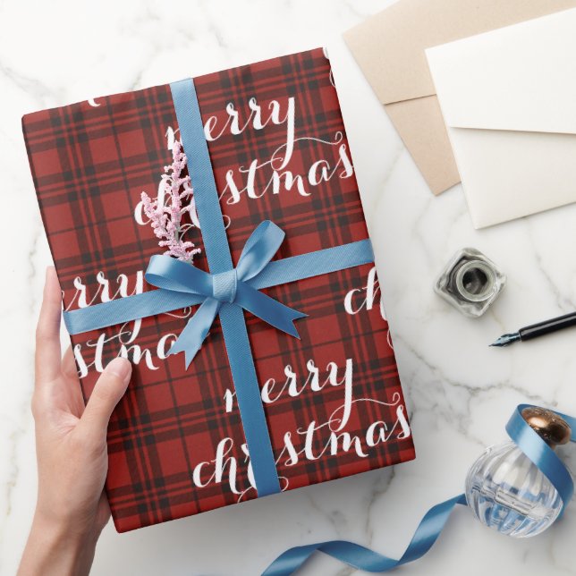 Papier Cadeau Plaid Classique Joyeux Noël Festif -  (Cadeaux)