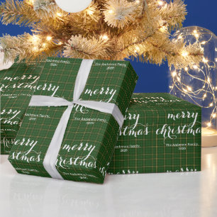 Papier Cadeau Plaid Classique Joyeux Noël Festif -