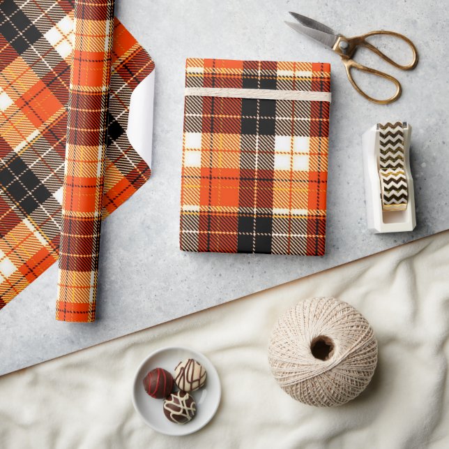 Papier Cadeau plaid d'automne (Artisanat)