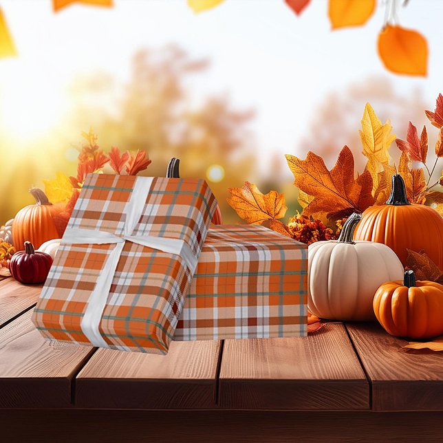 Papier Cadeau Plaid d'automne (Créateur téléchargé)