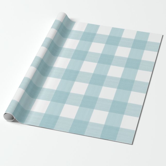 Papier Cadeau Plaid de Buffalo d'Aqua (Déroulé)