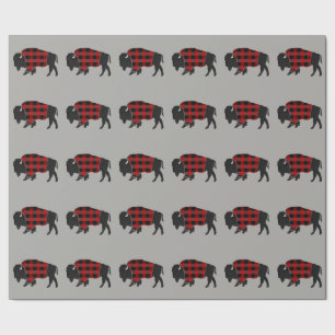 Papier Cadeau Plaid de Buffalo de bison