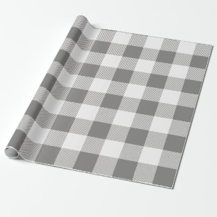 Papier Cadeau Plaid de buffle gris et blanc
