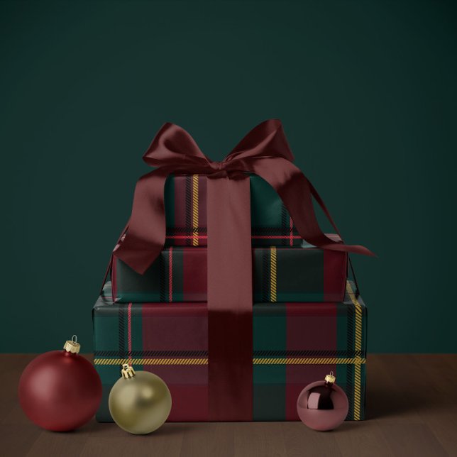Papier Cadeau plaid de Noël classique simple vacances (Créateur téléchargé)