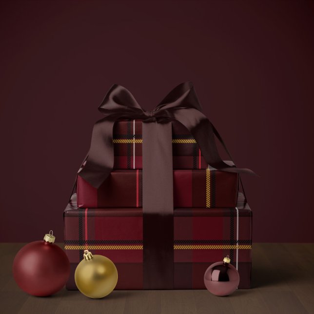 Papier Cadeau plaid de Noël classique simple vacances (Créateur téléchargé)