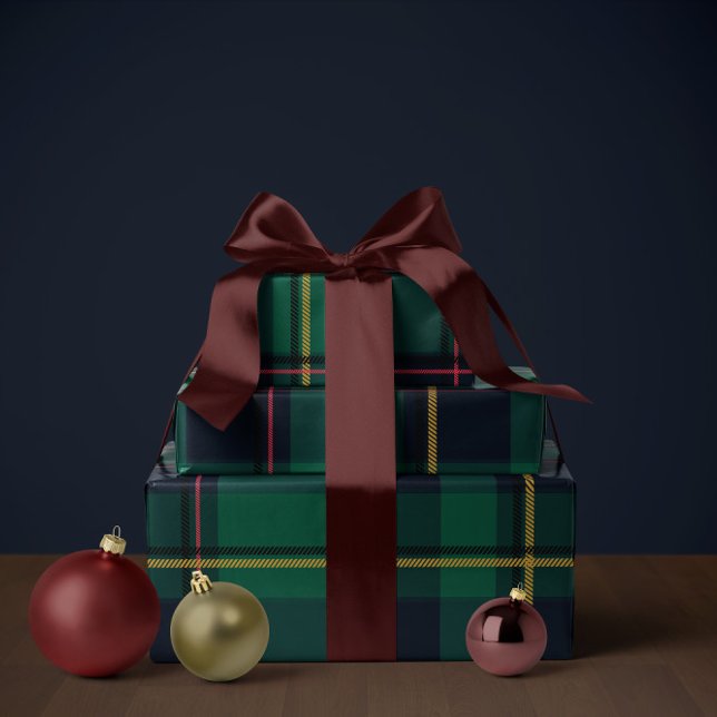 Papier Cadeau plaid de Noël classique simple vacances (Créateur téléchargé)