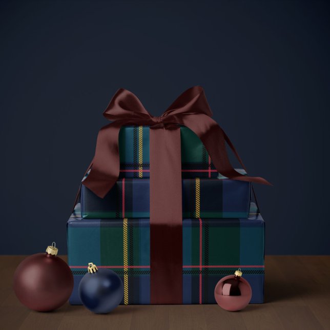 Papier Cadeau plaid de Noël classique simple vacances (Créateur téléchargé)