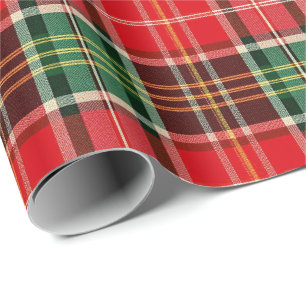 Papier Cadeau Plaid de Noël traditionnel