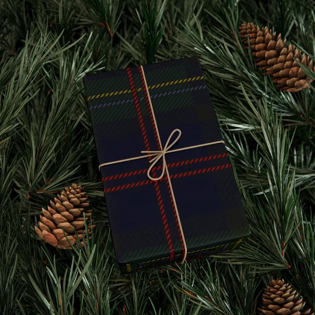 Papier Cadeau Plaid Elegant Rustic Classic Holiday Tartan (Plaid Rustic Clan Malcolm Tartan Wrapping Paper)