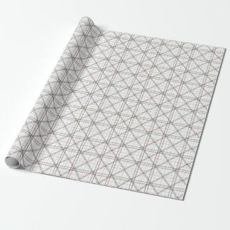 Papier Cadeau Plaid géométrique minimaliste de Noël blanc