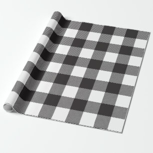 Papier Cadeau Plaid noir et blanc de Buffalo
