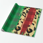 Papier Cadeau Plaid Red & Green Empreinte de léopard Christmas W<br><div class="desc">Je suis fier de tous mes designs, Si vous avez des questions, si vous voulez des modifications personnalisées à la conception, ou si vous voulez des éléments de coordination pour correspondre et avoir besoin de moi pour le créer, s'il vous plaît contacter Megan avec Emma Sue Bow-tique directement à megan@emmasuebowtique.com....</div>