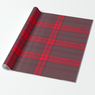 Papier Cadeau Plaid Rouge traditionnel Tartan Collection moderne