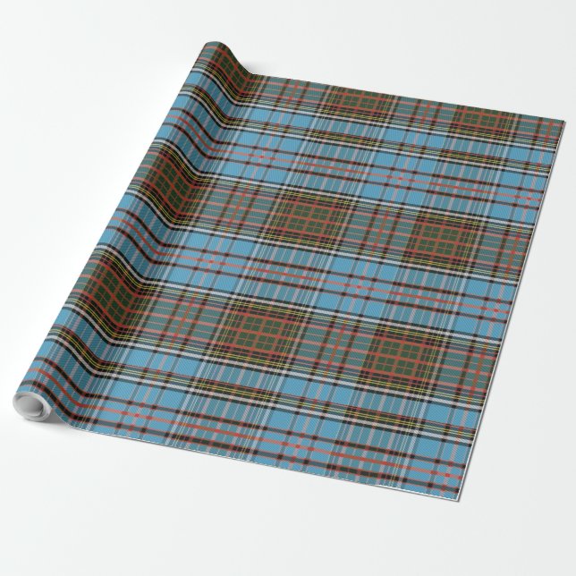 Papier Cadeau Plaid Rustic Anderson À damiers Vacances Tartan (Déroulé)