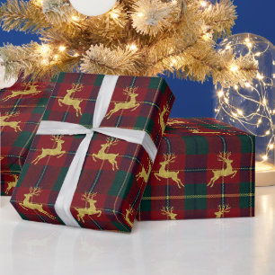 Papier Cadeau Plaid Traditionnel de Renne de Noël