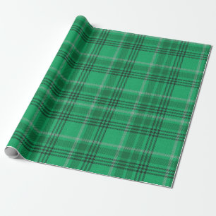 Papier Cadeau Plaid Vert - Grand