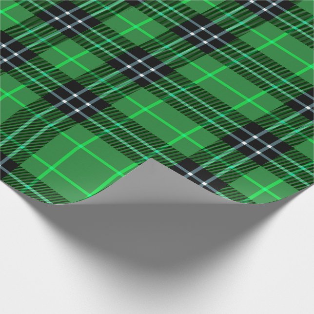 Papier Cadeau Plaid vert irlandais (Coin)