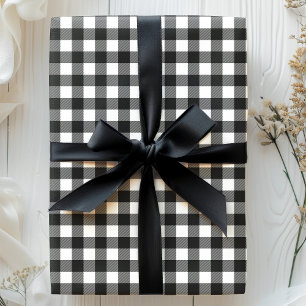 Papier Cadeau Plaids de buffle noir et blanc