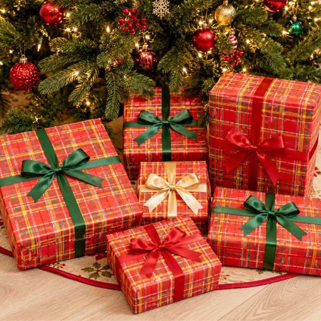 Papier Cadeau Plaids de Foyer de Noël (Créateur téléchargé)