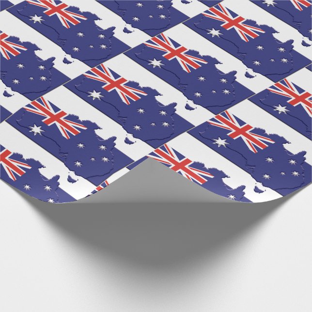 Papier Cadeau Plan australien du DRAPEAU AUSTRALIE patriotique (Coin)