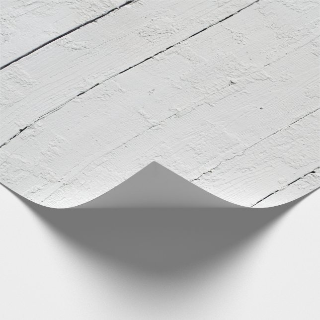 Papier Cadeau Planche en bois de Faux blanc et gris texturisée (Coin)