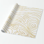 Papier Cadeau Planche en bois or et blanc Motif chic moderne<br><div class="desc">Planche en bois or et blanc Motif Chic moderne enveloppement cadeau.</div>