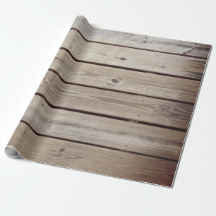 Papier Cadeau Planches de bois rustiques