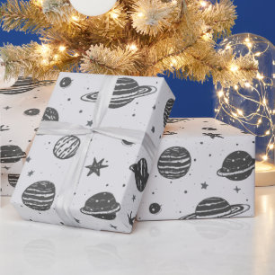 Papier Cadeau Planètes simplistes