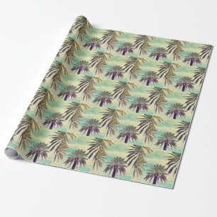 Papier Cadeau Plantation de palmiers ensoleillés : Oasis cultivé