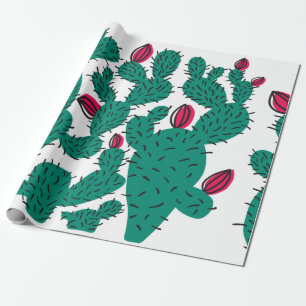 Papier Cadeau Plante Cactus motif sans couture . hipster Abstrai