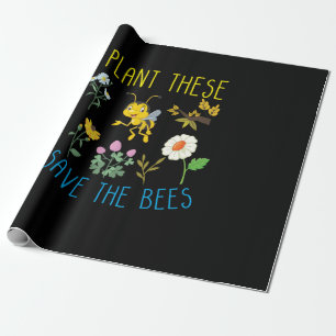 Papier Cadeau Plante D'Abeille Ces Sauvent Les Abeilles
