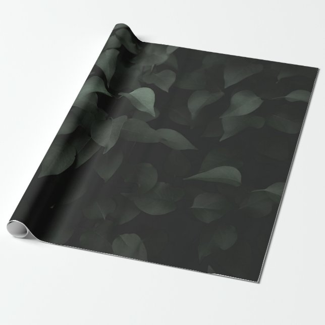 PAPIER CADEAU PLANTE FEUILLES VERTES (Déroulé)
