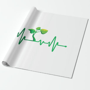 Papier Cadeau Plante Heartbeat - Botany Botanist Gardening Plant