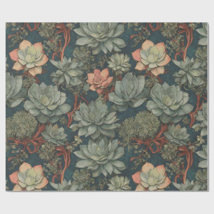 Papier Cadeau Plante Lover Succulents Motif