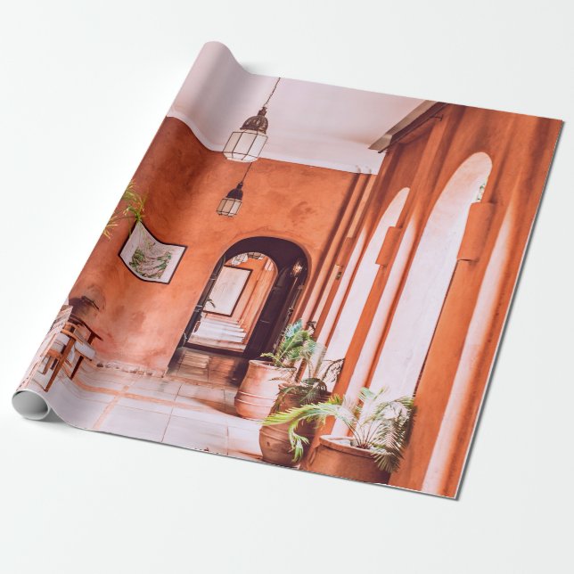 PAPIER CADEAU PLANTERS AVEC PLANTE PRÈS DE LA ZONE CAOUTCHOUC À  (Déroulé)