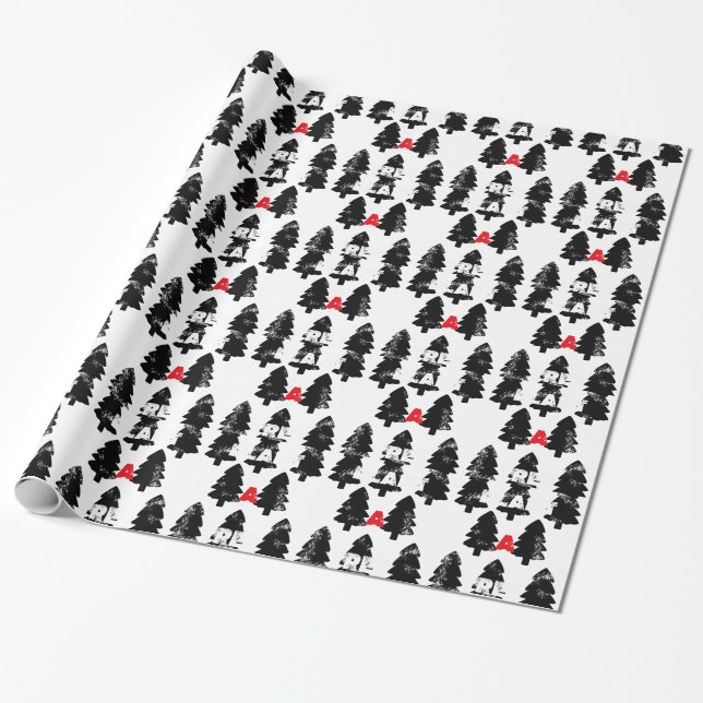 Papier Cadeau Plantez un motif d'arbre (Déroulé)