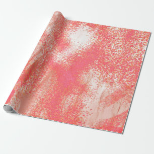 Papier Cadeau Plat de corail et de beige