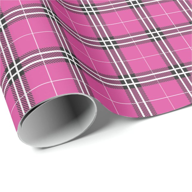 Papier Cadeau Plat rose romantique (Coin rond)