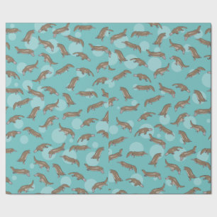 Papier Cadeau Plate-forme de dessin natation