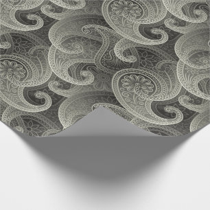 Papier Cadeau Platinum Paisley Motif intemporel
