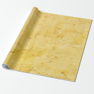 Papier Cadeau plâtre abstrait jaune clair sur le mur